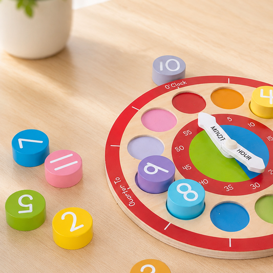 Wooden Time Learning Clock
