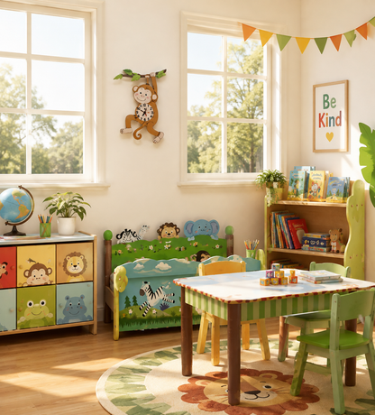 Sunny Safari Monkey Wall Clock