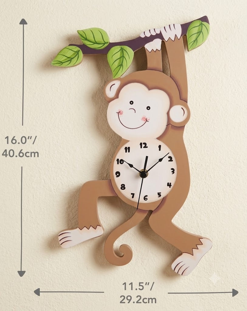 Sunny Safari Monkey Wall Clock