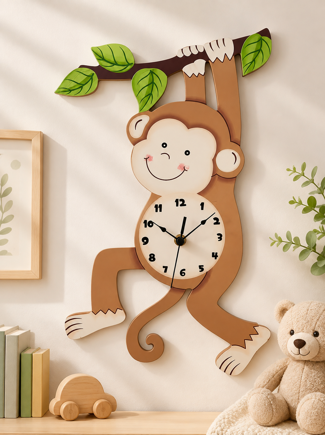 Sunny Safari Monkey Wall Clock