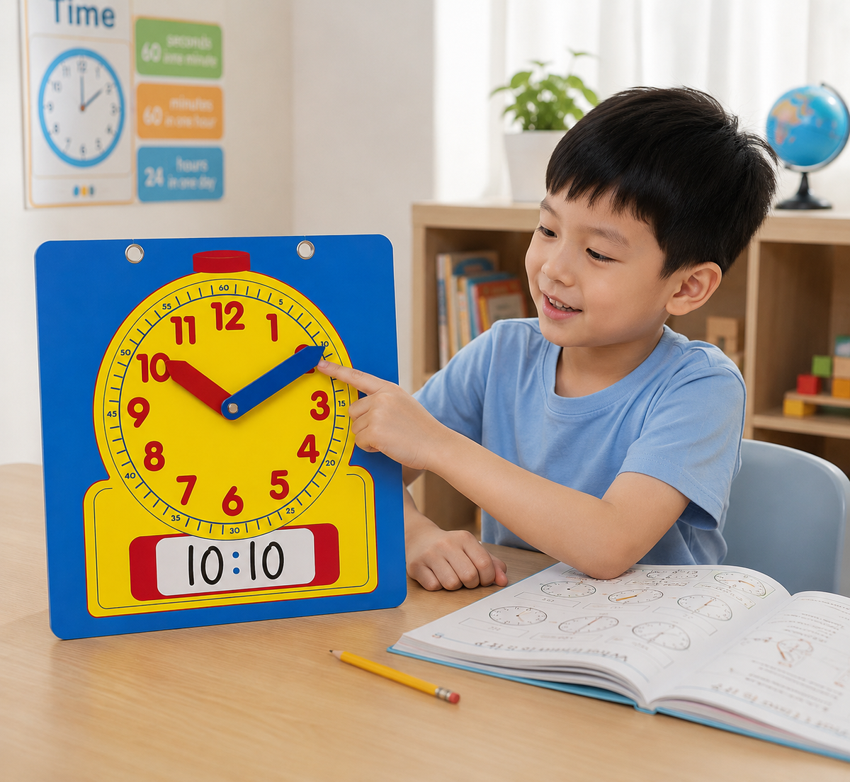 Write-On Learning Clock Classroom Set