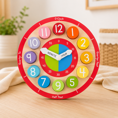 Wooden Time Learning Clock