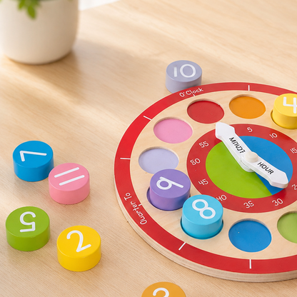 Wooden Time Learning Clock